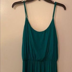 Long Strapped Green Maxi Dress